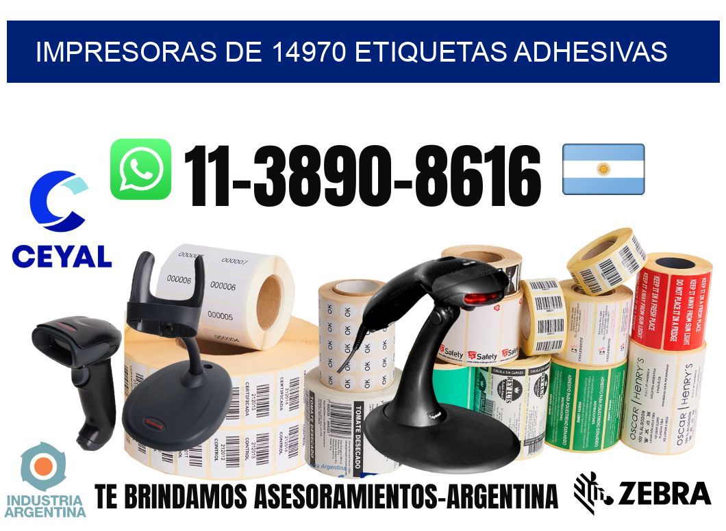 impresoras de 14970 etiquetas adhesivas