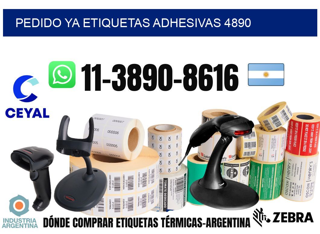 pedido ya etiquetas adhesivas 4890