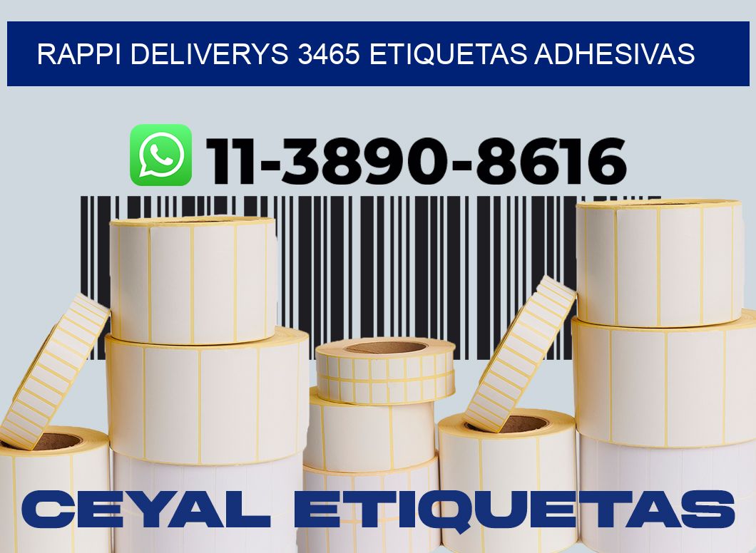 rappi deliverys 3465 etiquetas adhesivas