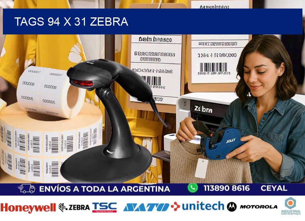 tags 94 x 31 zebra
