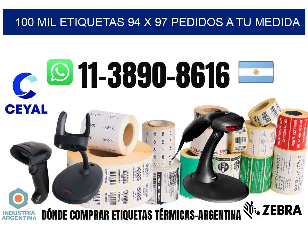 100 mil etiquetas 94 x 97 Pedidos a tu medida