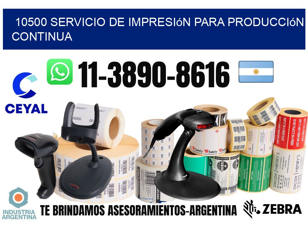 10500 Servicio de impresión para producción continua