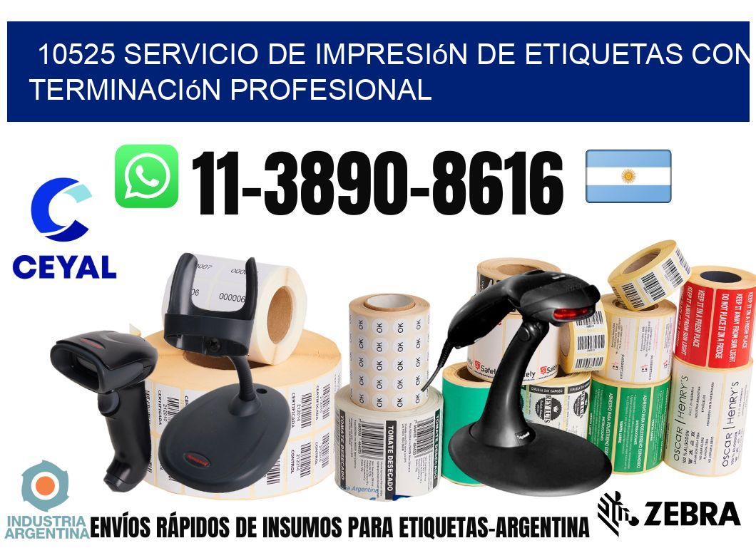 10525 Servicio de impresión de etiquetas con terminación profesional