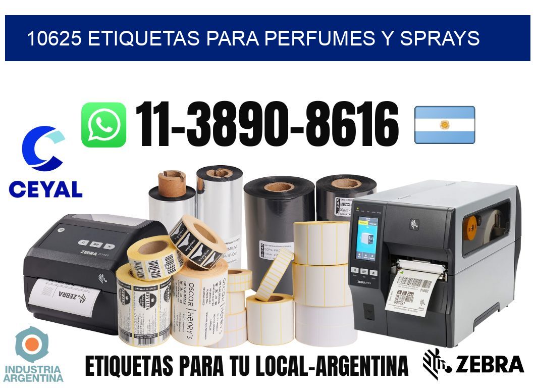 10625 Etiquetas para perfumes y sprays