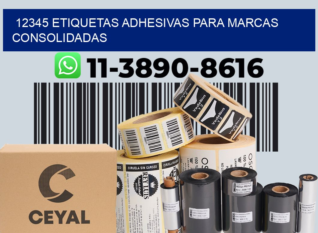 12345 Etiquetas adhesivas para marcas consolidadas