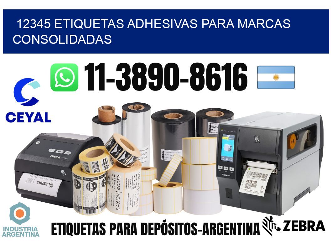 12345 Etiquetas adhesivas para marcas consolidadas