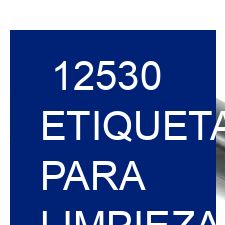 12530 Etiquetas para limpieza del hogar