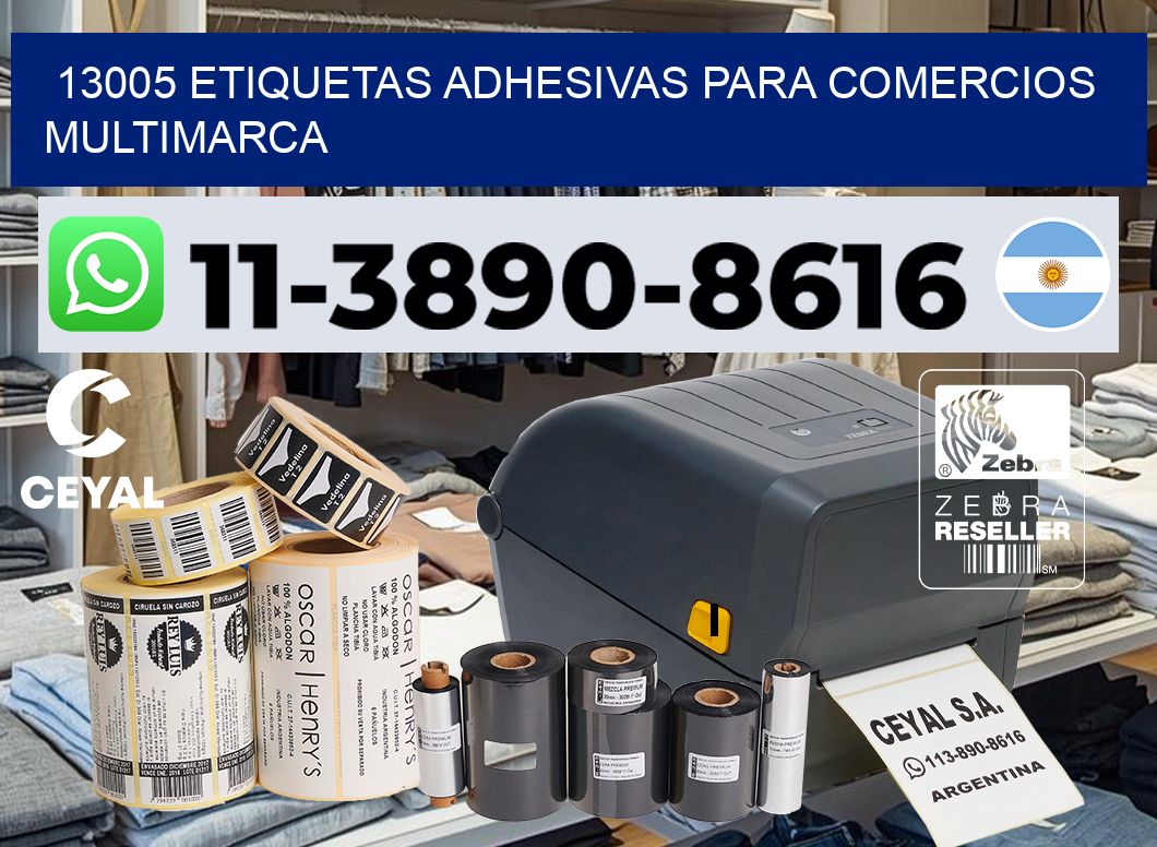 13005 Etiquetas adhesivas para comercios multimarca