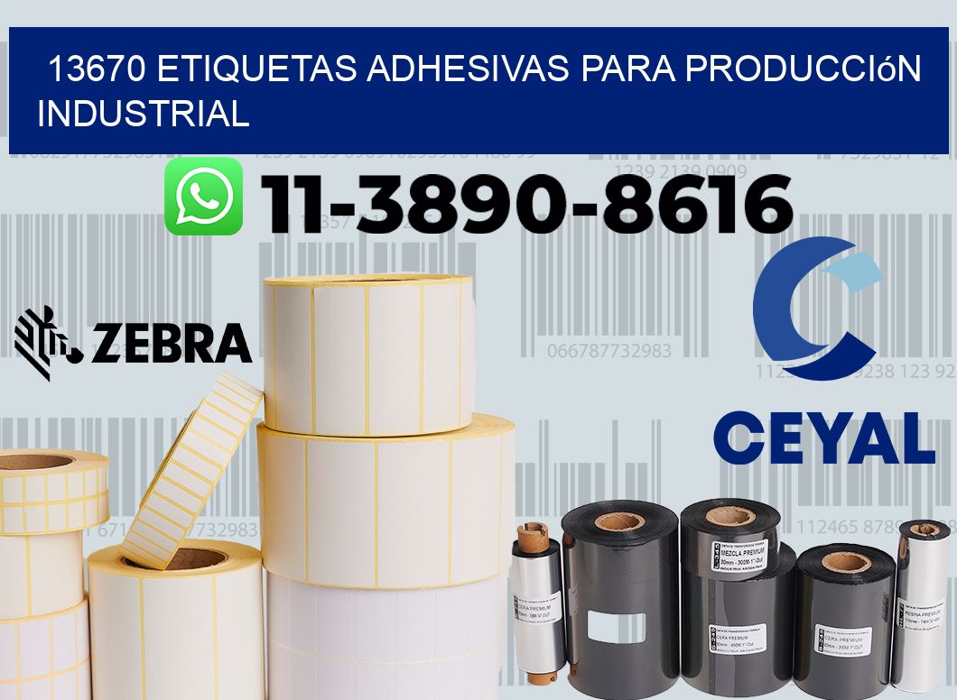 13670 Etiquetas adhesivas para producción industrial