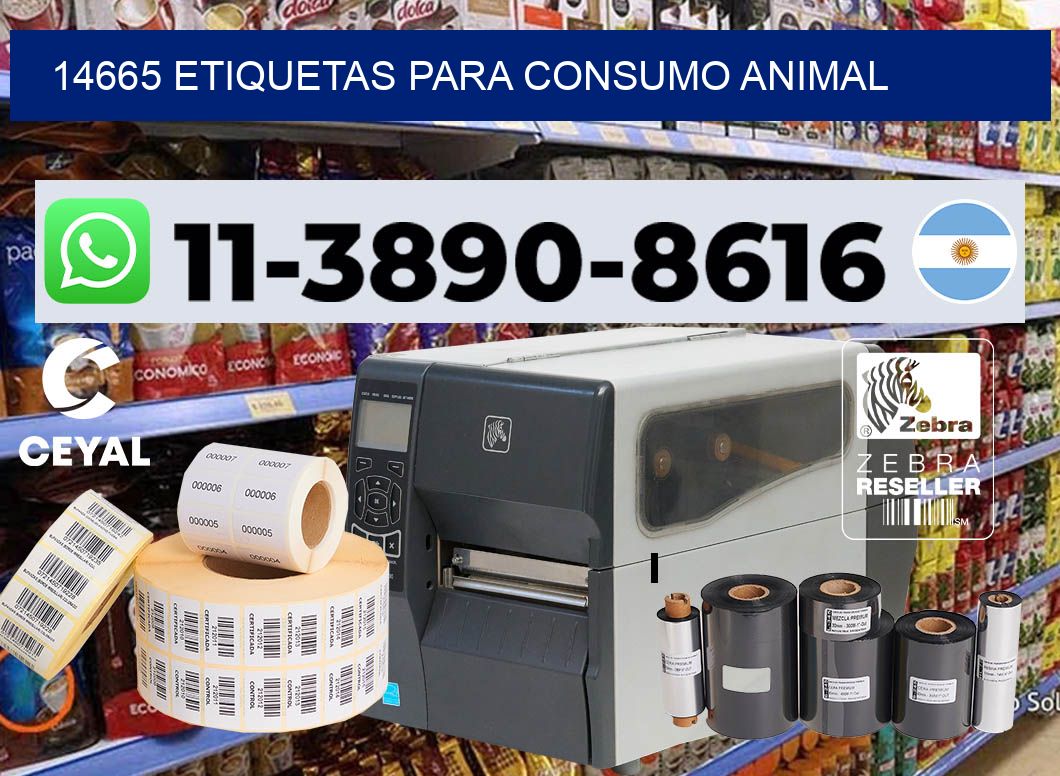 14665 Etiquetas para consumo animal