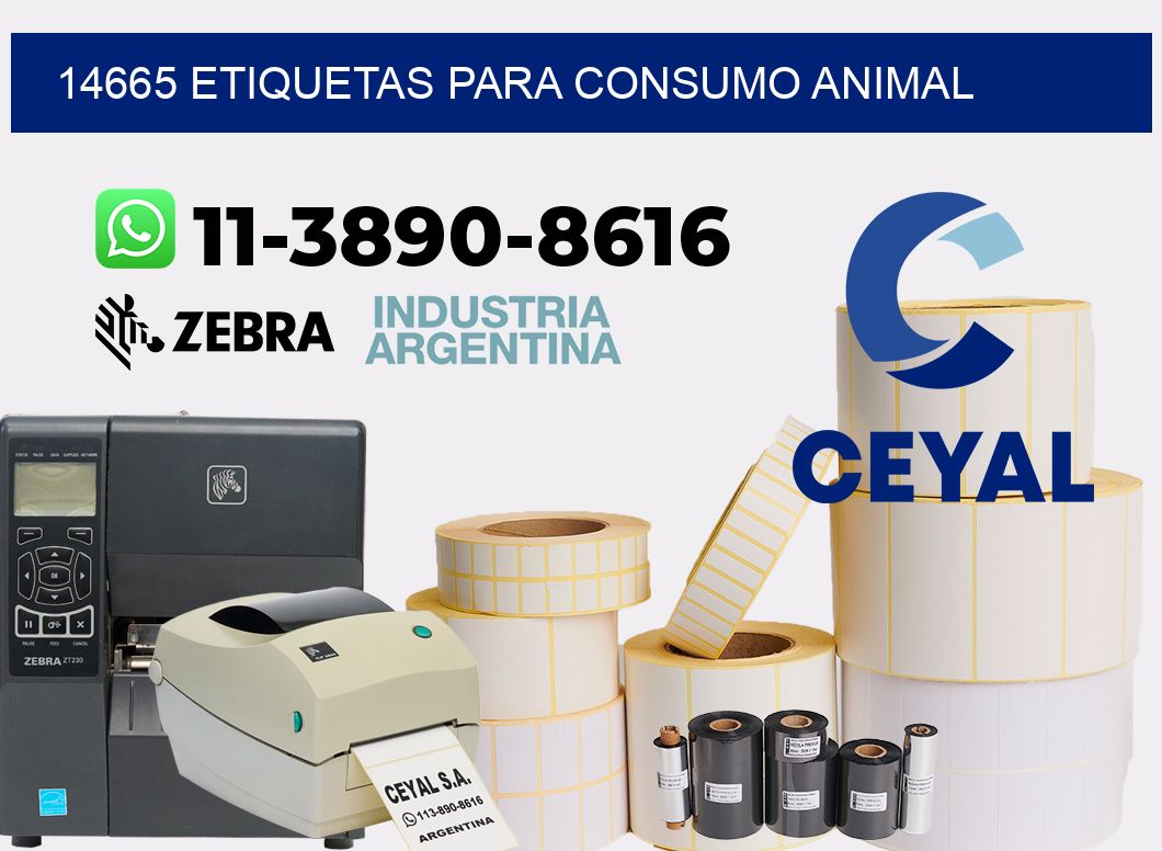 14665 Etiquetas para consumo animal