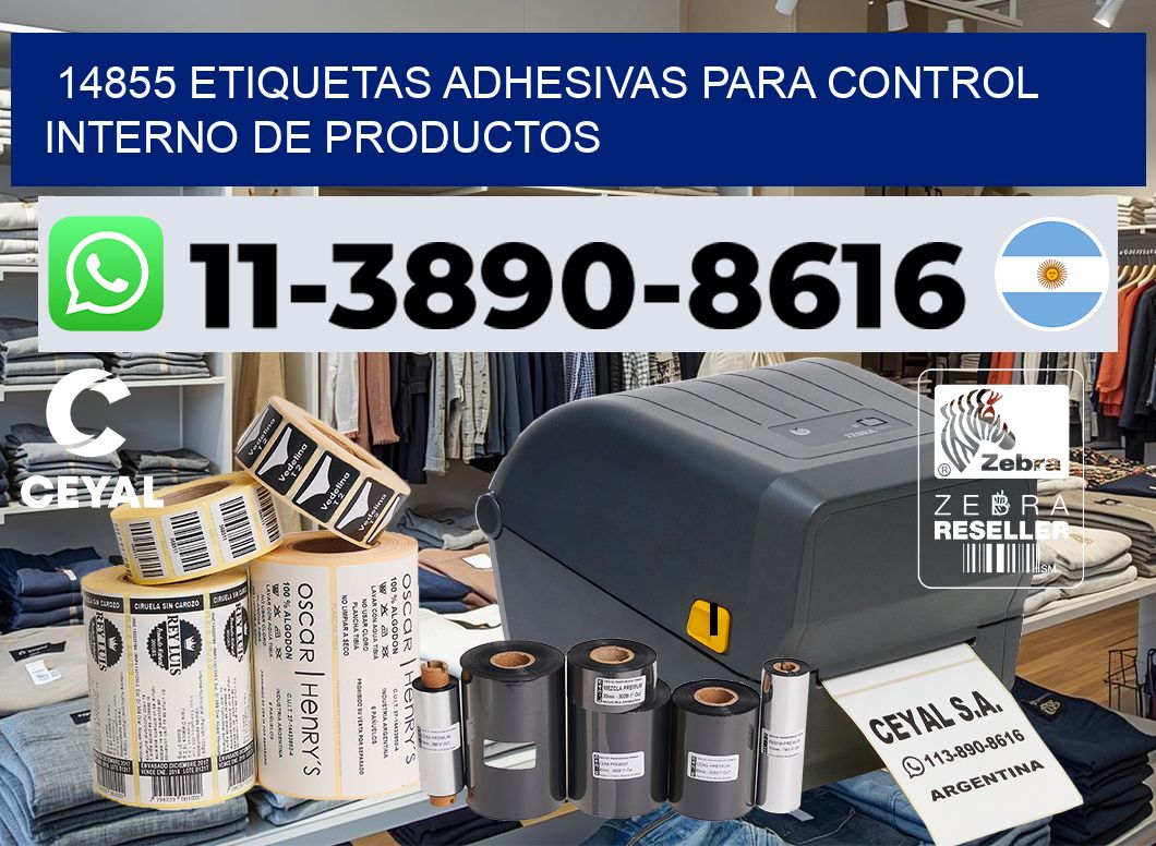 14855 Etiquetas adhesivas para control interno de productos