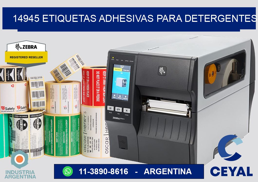 14945 Etiquetas adhesivas para detergentes