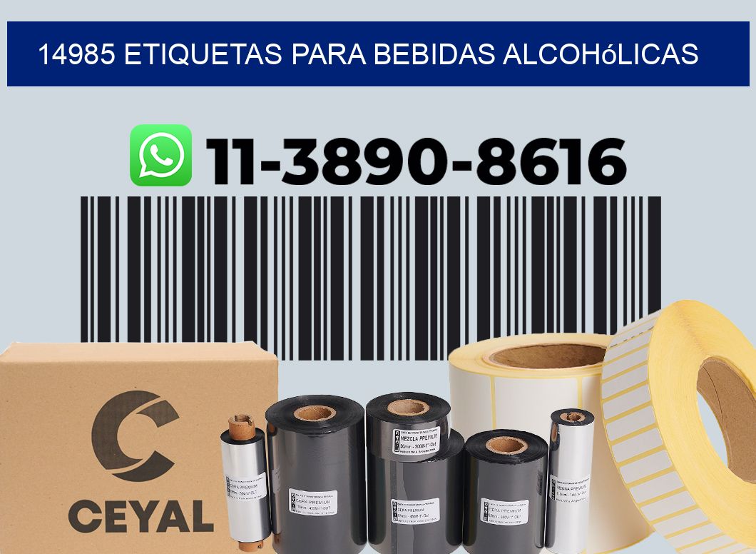 14985 Etiquetas para bebidas alcohólicas