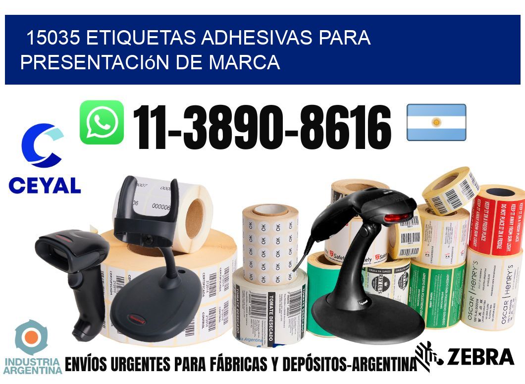 15035 Etiquetas adhesivas para presentación de marca