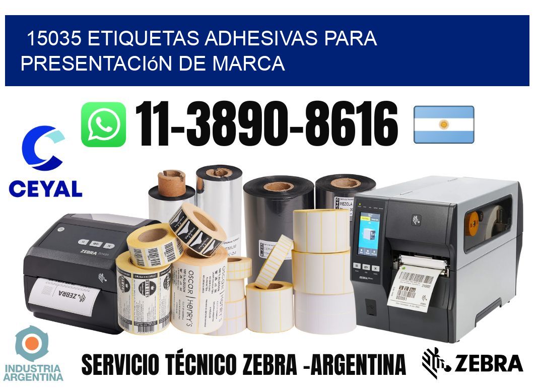 15035 Etiquetas adhesivas para presentación de marca