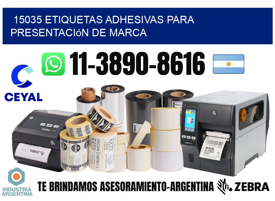 15035 Etiquetas adhesivas para presentación de marca