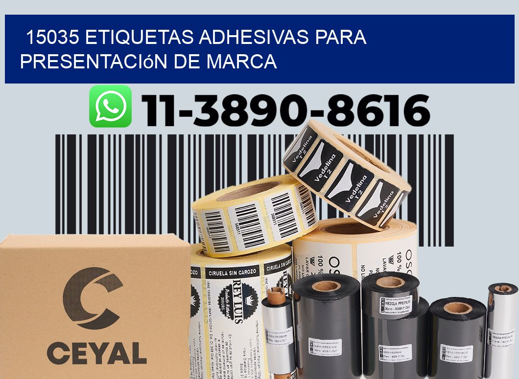 15035 Etiquetas adhesivas para presentación de marca