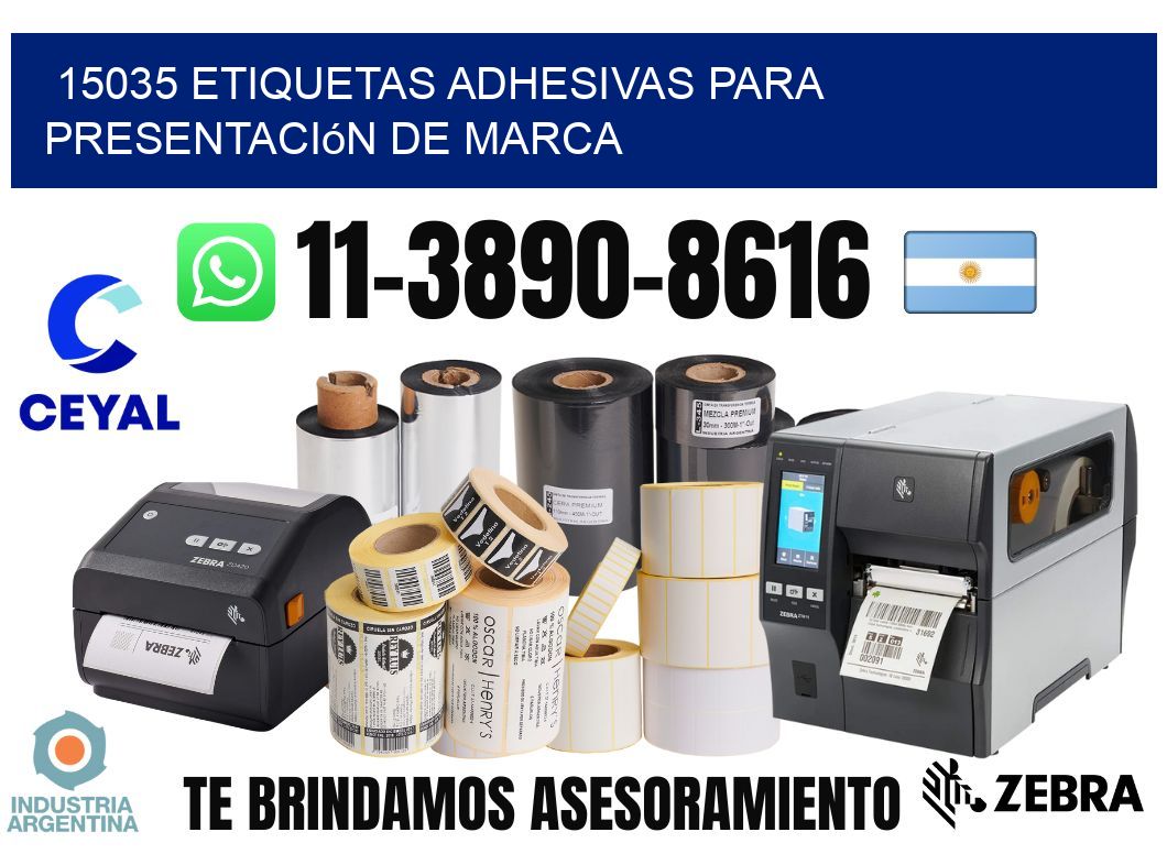 15035 Etiquetas adhesivas para presentación de marca