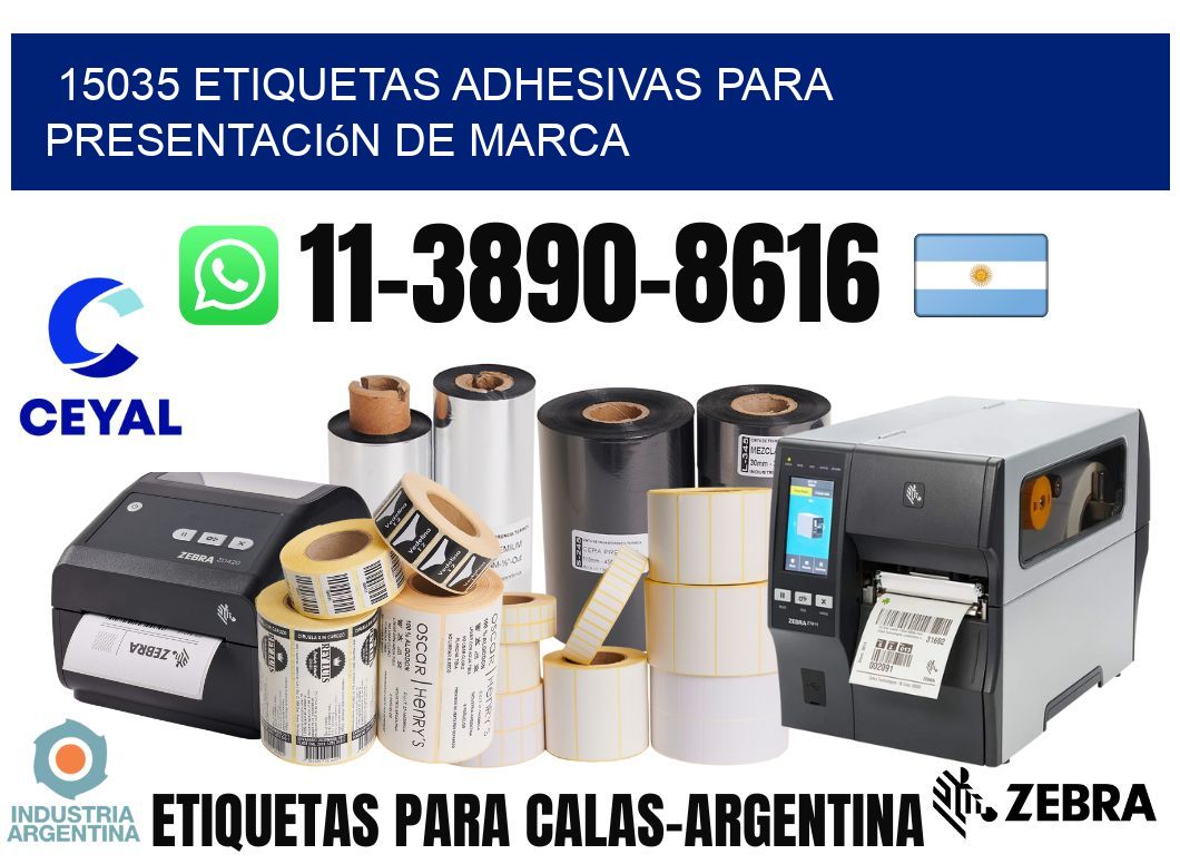 15035 Etiquetas adhesivas para presentación de marca