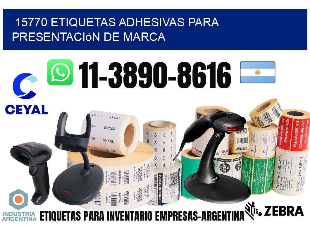 15770 Etiquetas adhesivas para presentación de marca