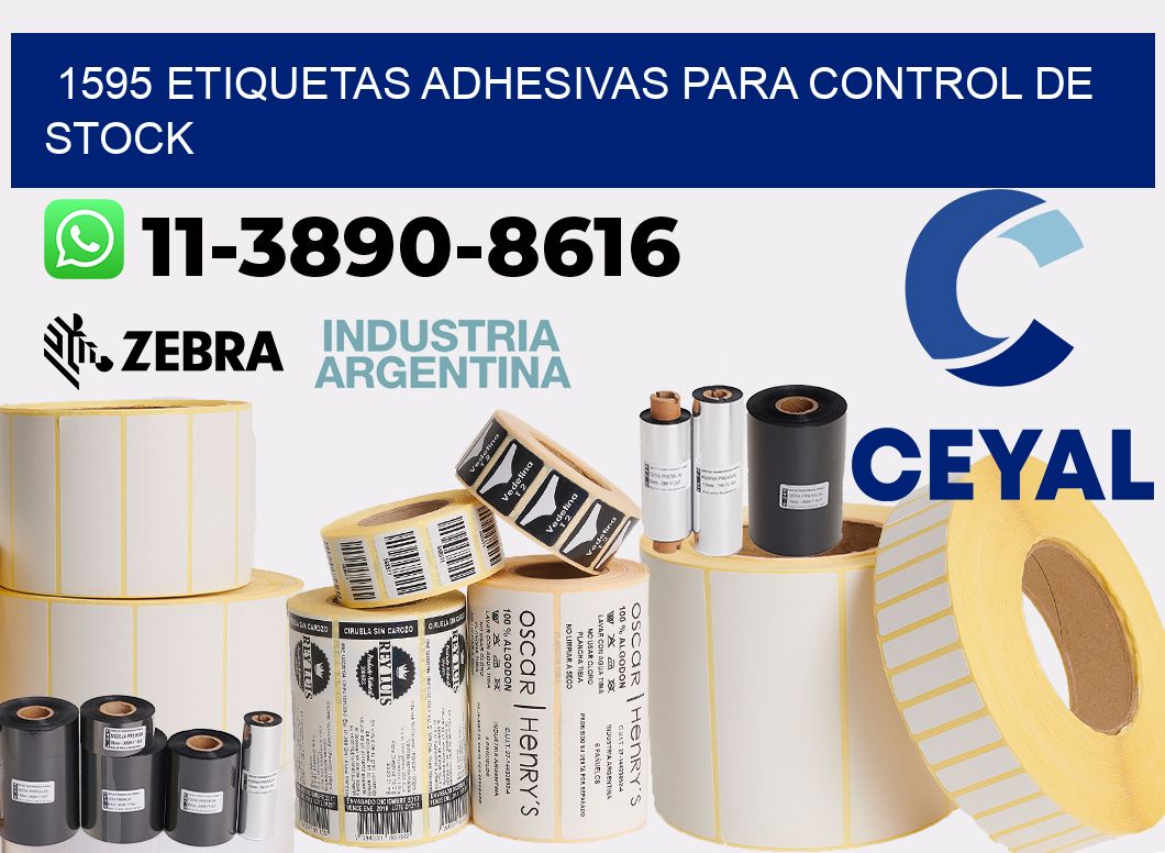 1595 Etiquetas adhesivas para control de stock