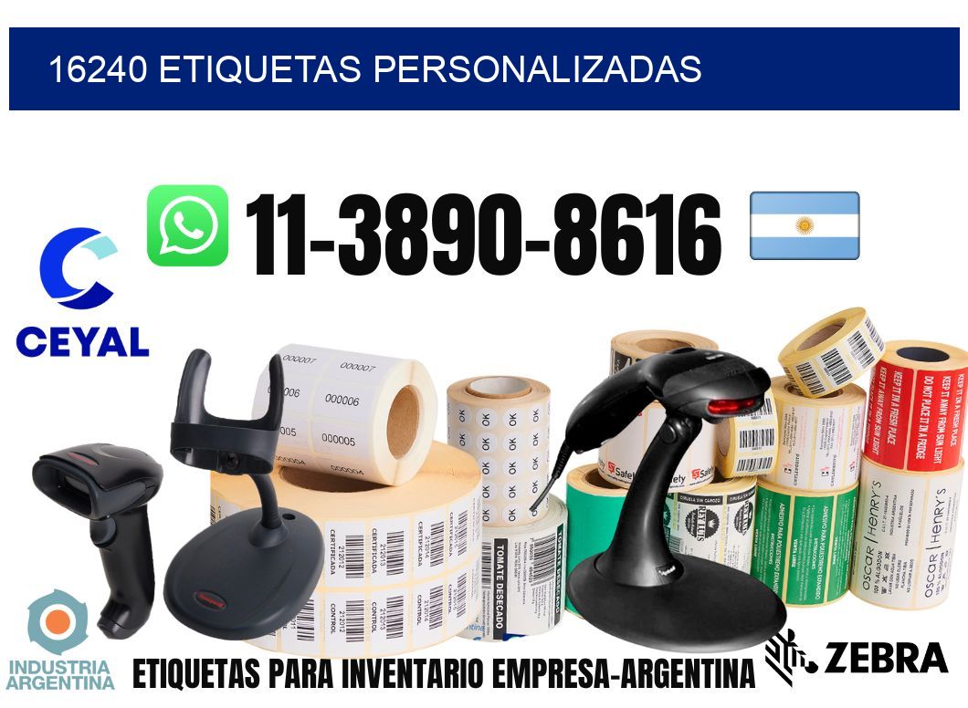 16240 etiquetas personalizadas