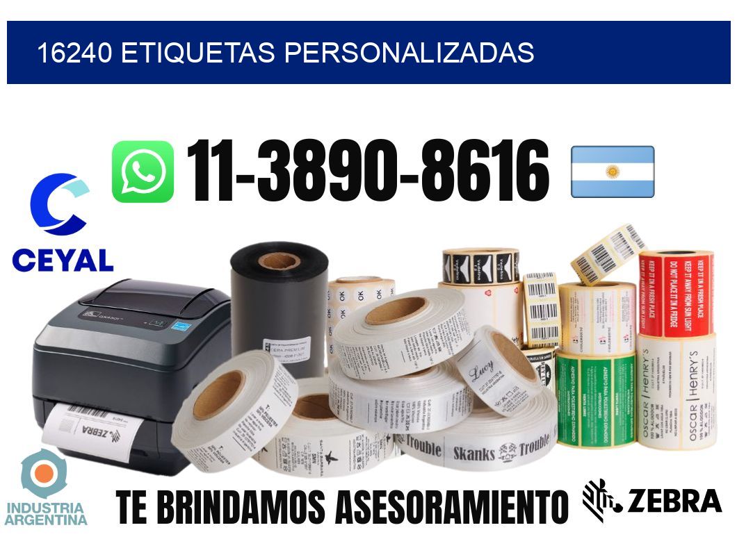 16240 etiquetas personalizadas