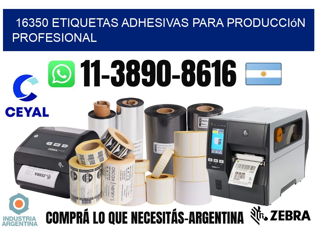 16350 Etiquetas adhesivas para producción profesional