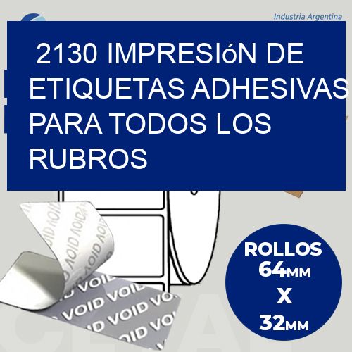 2130 Impresión de etiquetas adhesivas para todos los rubros