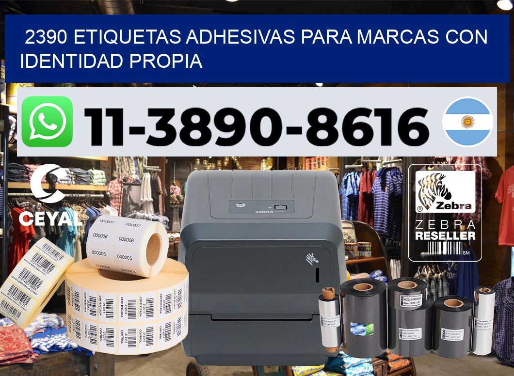 2390 Etiquetas adhesivas para marcas con identidad propia