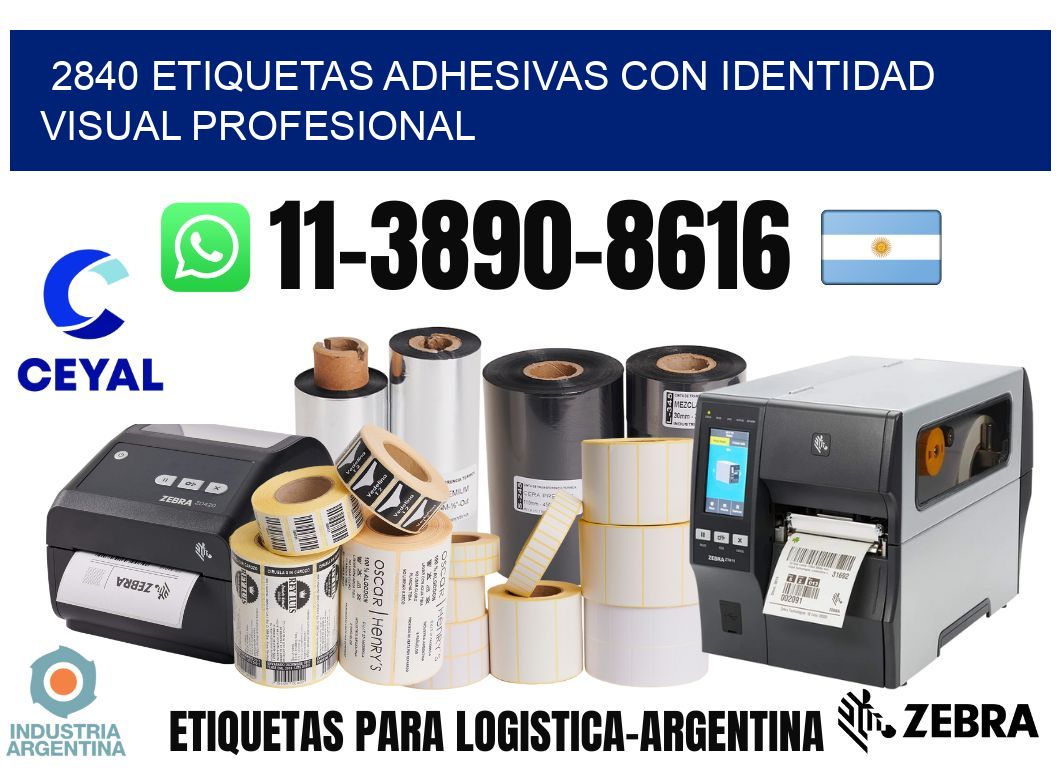 2840 Etiquetas adhesivas con identidad visual profesional