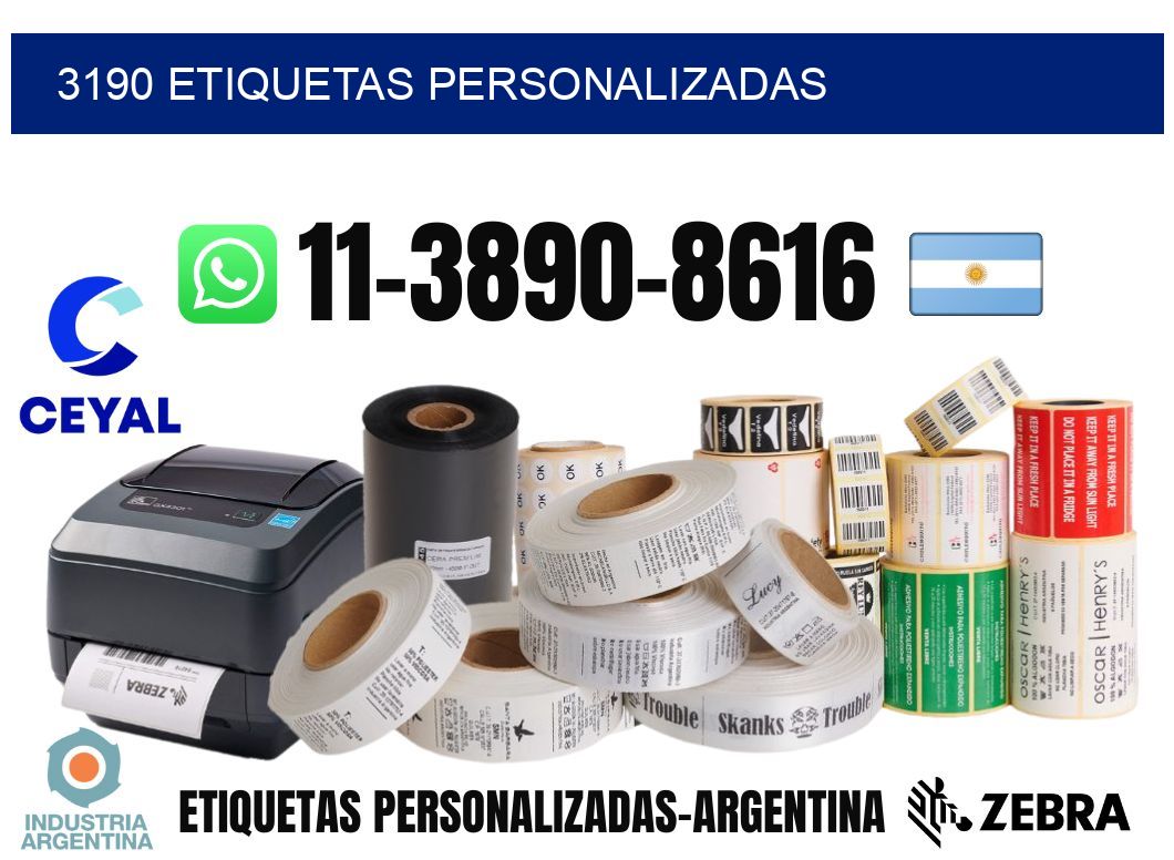 3190 etiquetas personalizadas