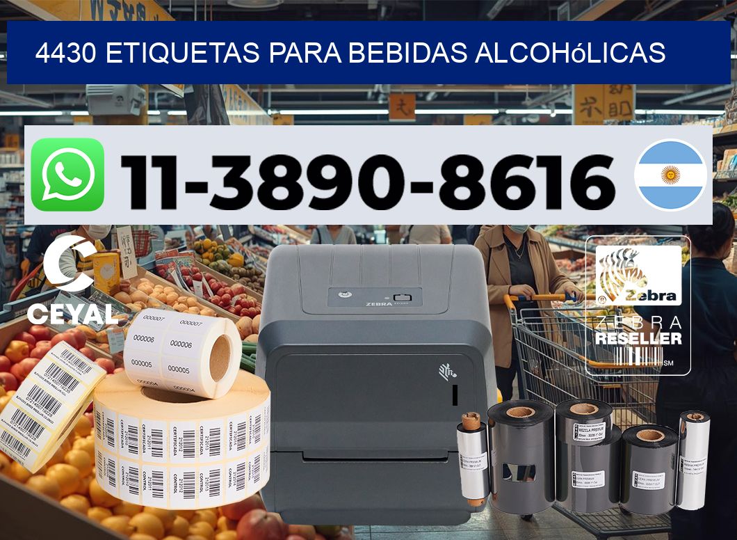 4430 Etiquetas para bebidas alcohólicas
