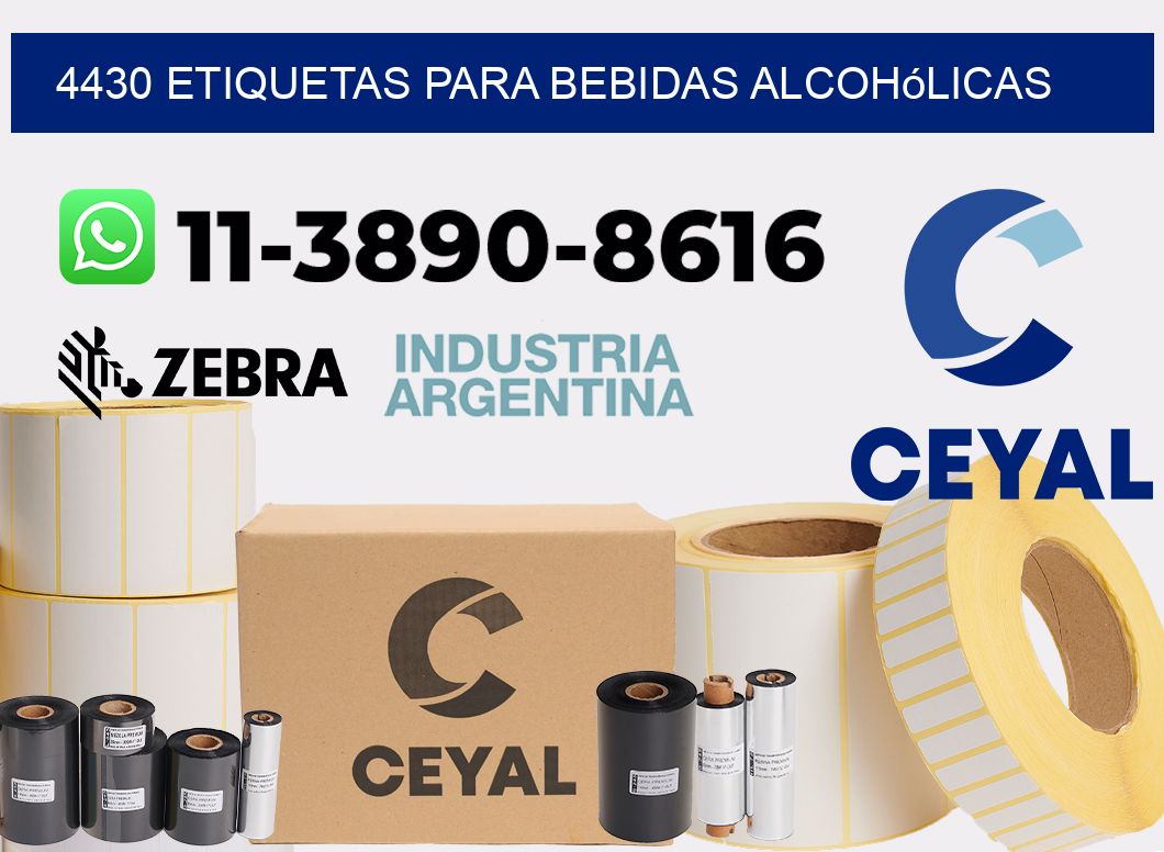 4430 Etiquetas para bebidas alcohólicas