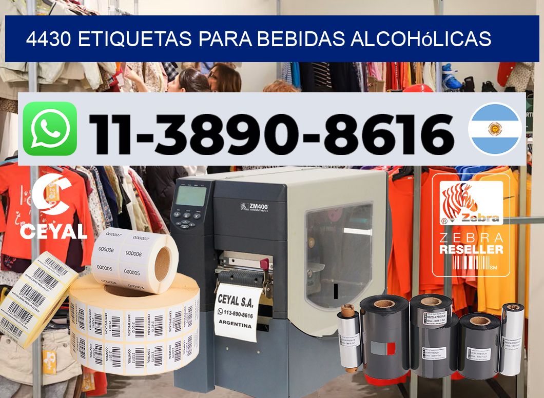 4430 Etiquetas para bebidas alcohólicas