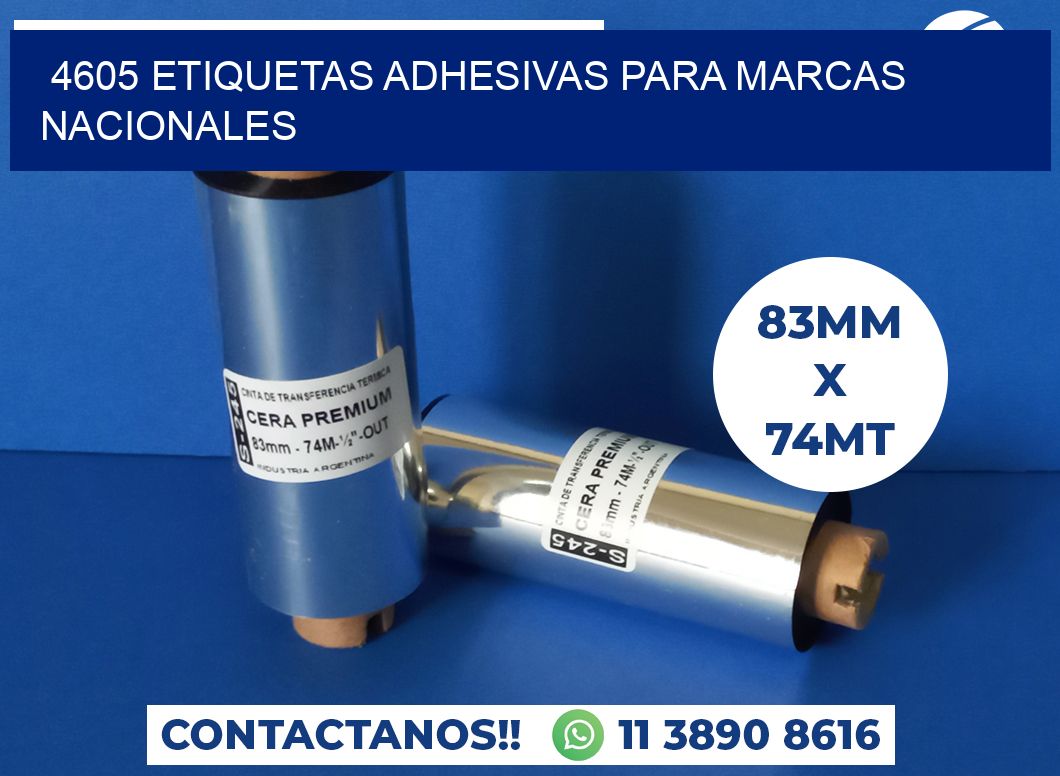 4605 Etiquetas adhesivas para marcas nacionales