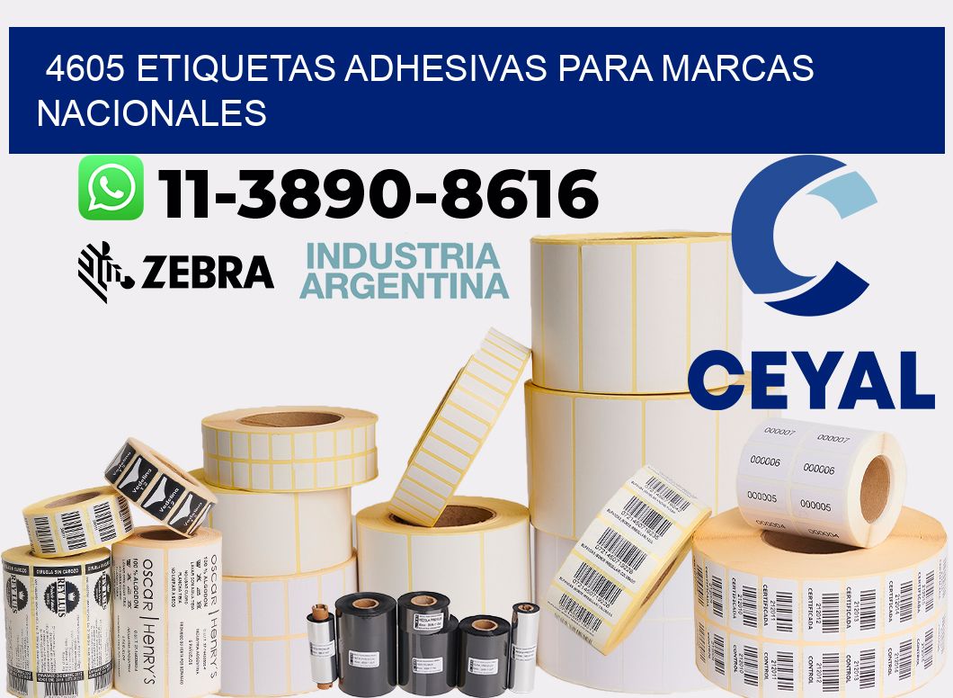 4605 Etiquetas adhesivas para marcas nacionales