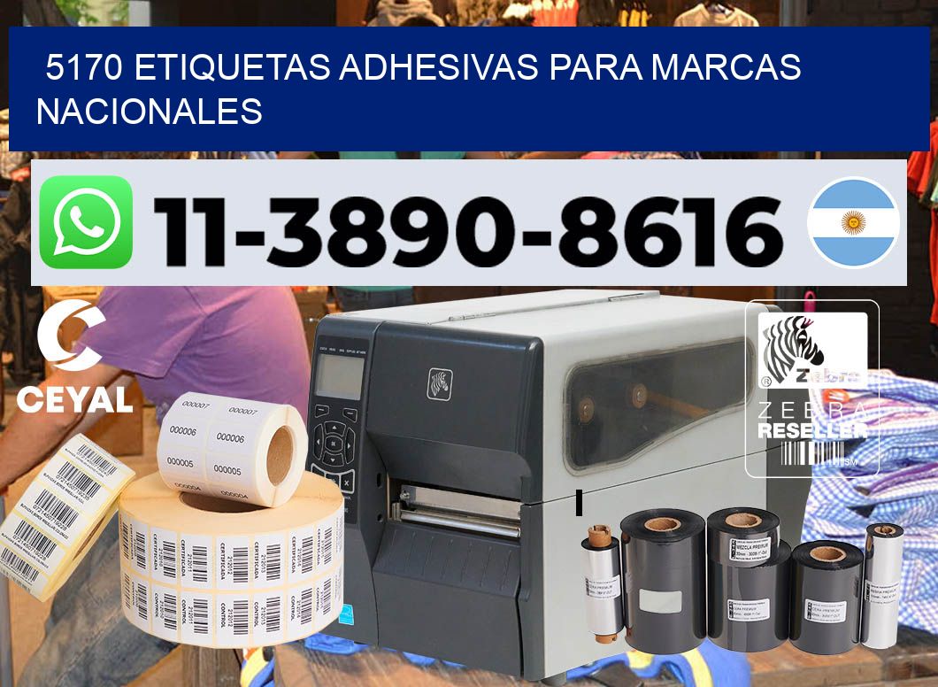 5170 Etiquetas adhesivas para marcas nacionales
