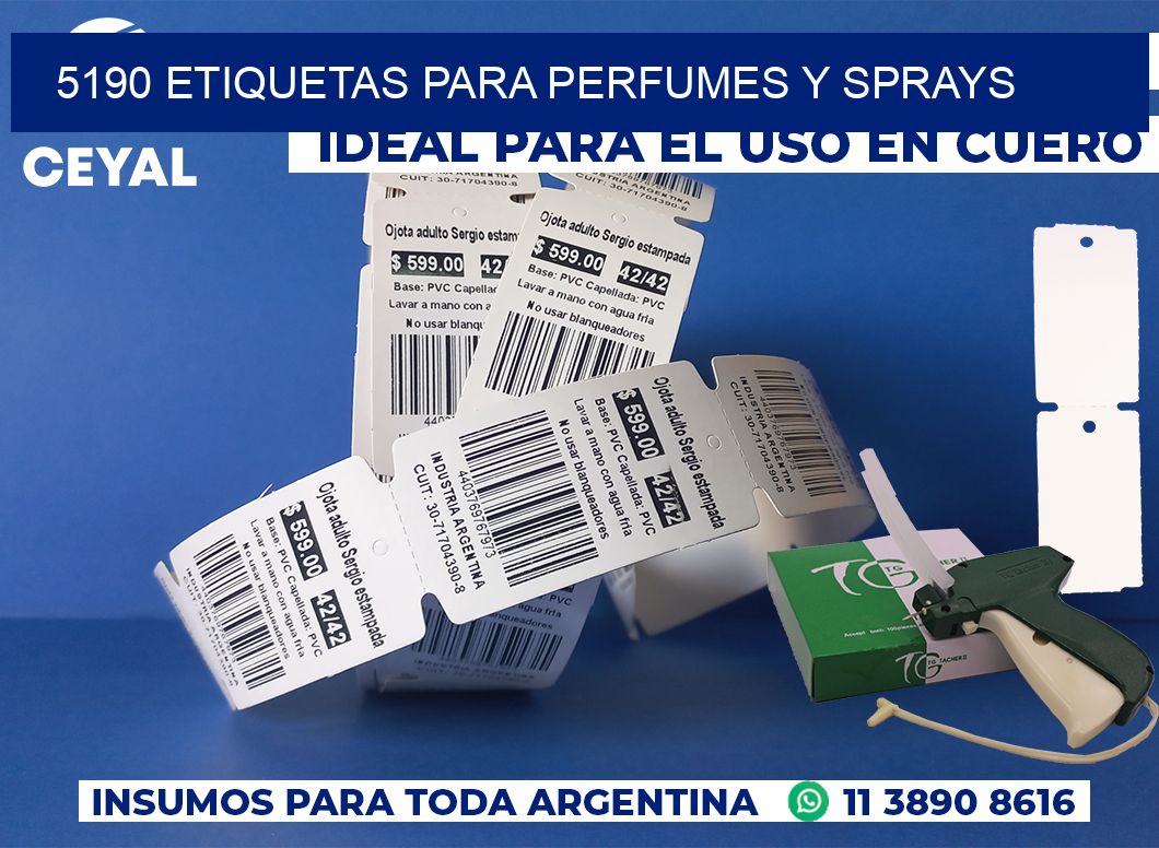 5190 Etiquetas para perfumes y sprays