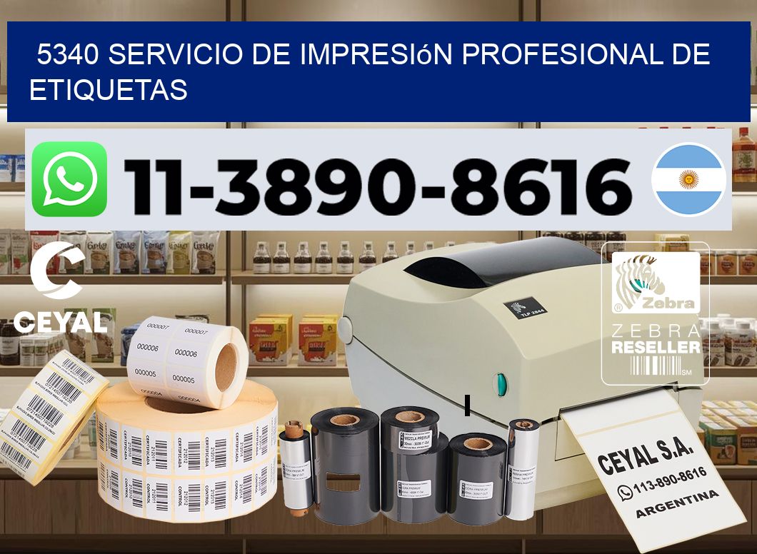 5340 Servicio de impresión profesional de etiquetas
