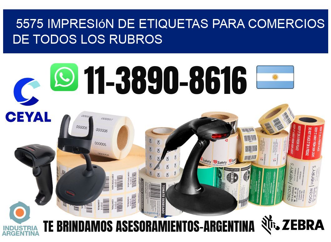5575 Impresión de etiquetas para comercios de todos los rubros
