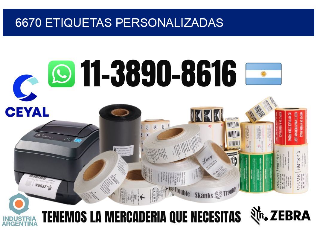 6670 etiquetas personalizadas