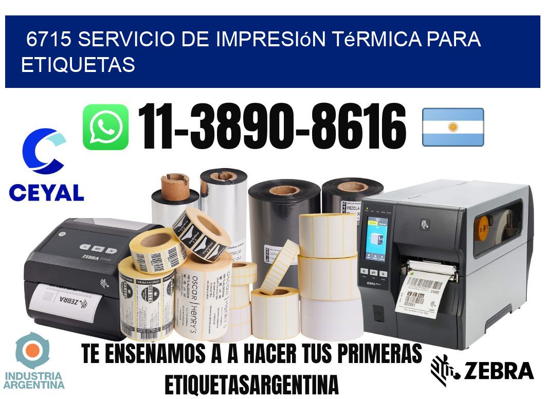 6715 Servicio de impresión térmica para etiquetas