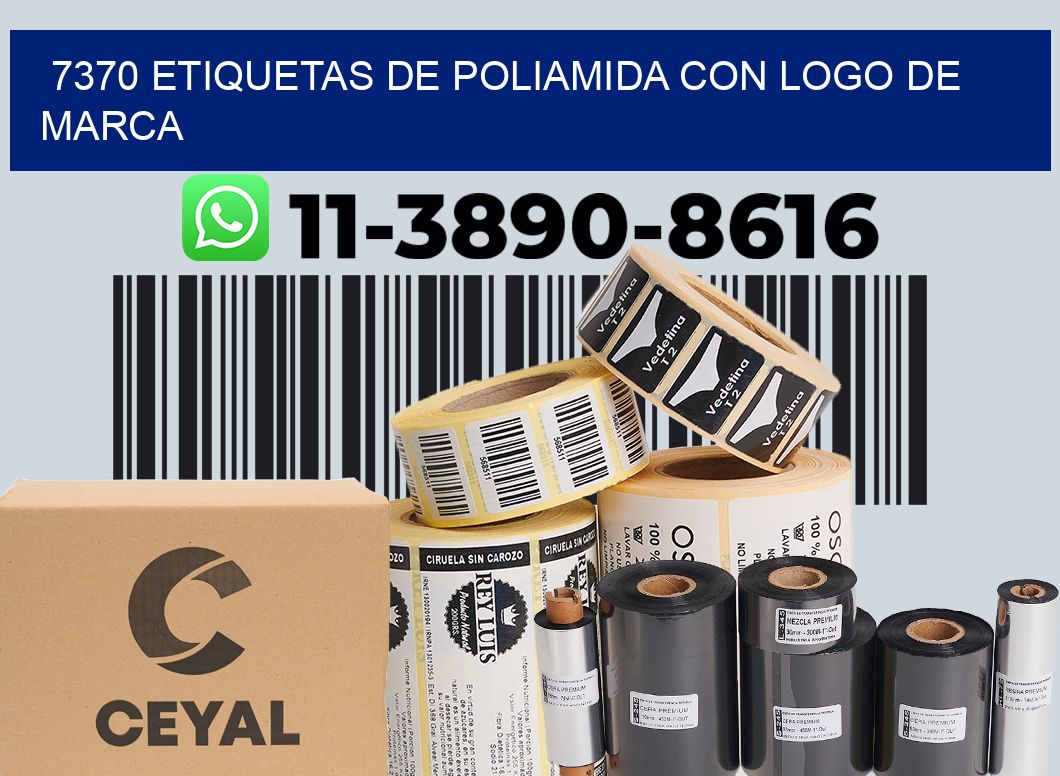 7370 Etiquetas de poliamida con logo de marca