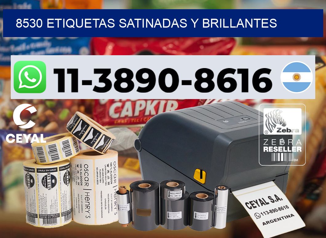 8530 Etiquetas satinadas y brillantes