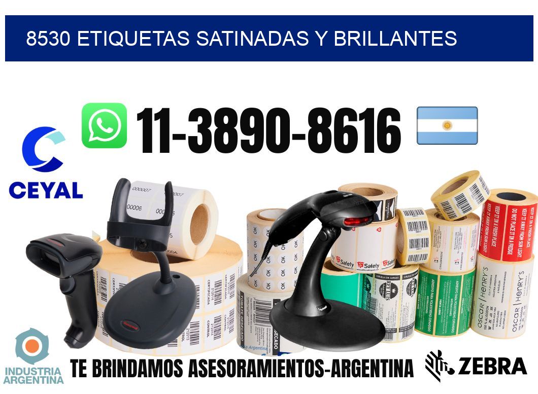 8530 Etiquetas satinadas y brillantes