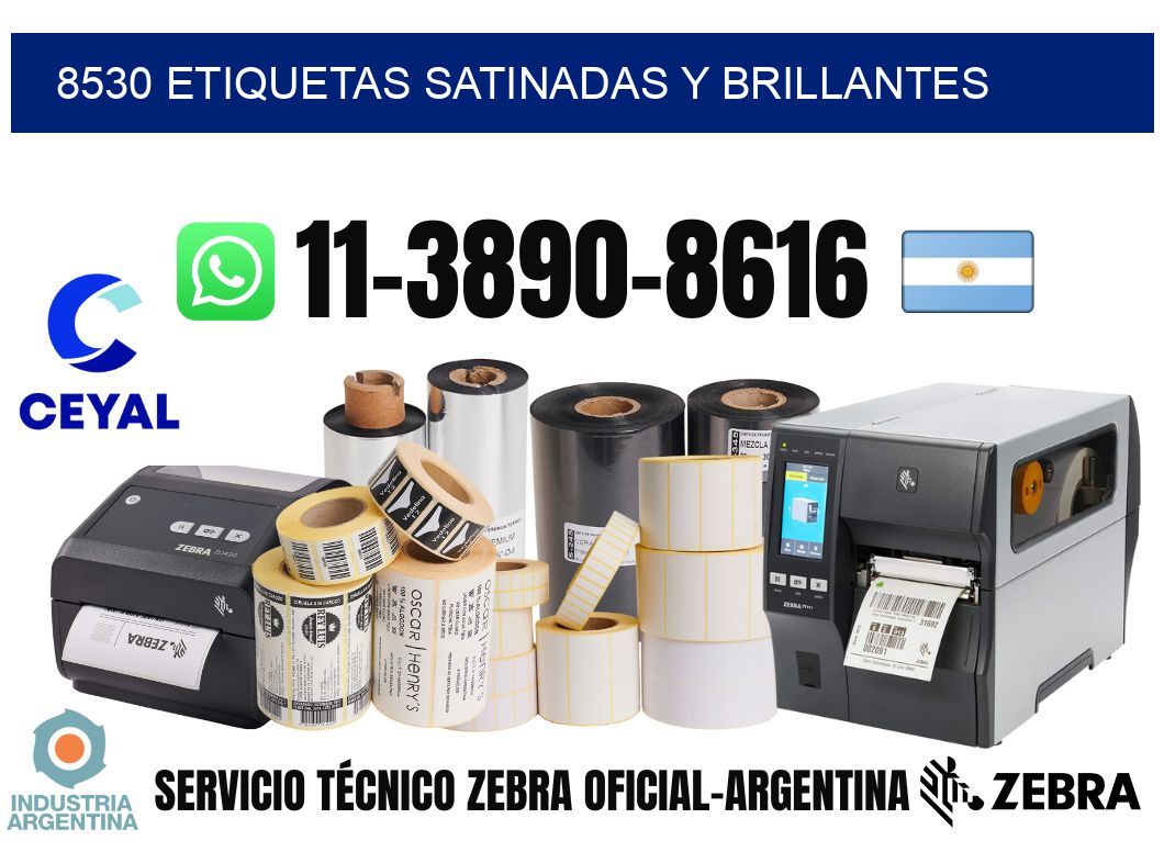 8530 Etiquetas satinadas y brillantes