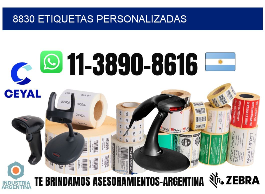 8830 etiquetas personalizadas