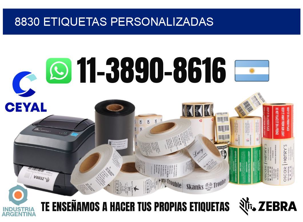 8830 etiquetas personalizadas